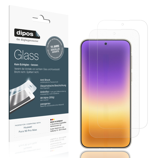 Matte Displayschutzfolie von dipos passend für Huawei Pura 90 Pro Max, 9H kratzfest und blasenfrei montiert