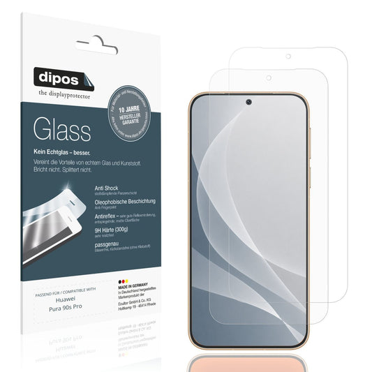 Matte Displayschutzfolie von dipos passend für Huawei Pura 90s Pro, 9H kratzfest und blasenfrei montiert