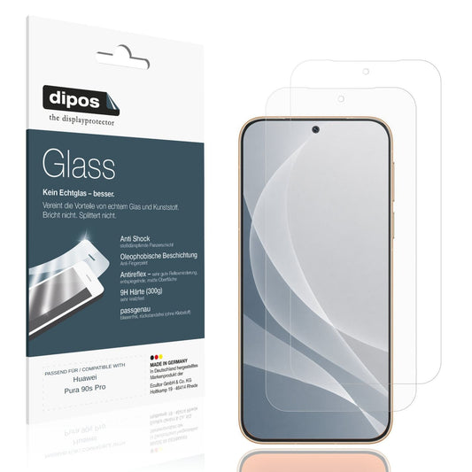 Matte Displayschutzfolie von dipos passend für Huawei Pura 90s Pro, 9H kratzfest und blasenfrei montiert