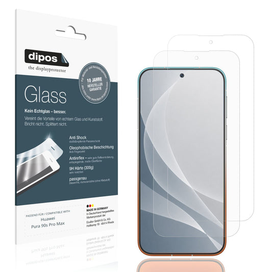 Matte Displayschutzfolie von dipos passend für Huawei Pura 90s Pro Max, 9H kratzfest und blasenfrei montiert