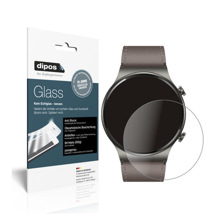 Matte Displayschutzfolie von dipos passend für Huawei Watch GT 2 Pro, 9H kratzfest und blasenfrei montiert