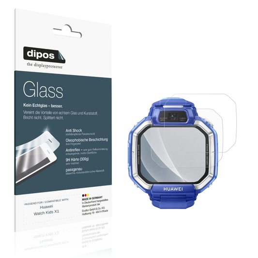 Matte Displayschutzfolie von dipos passend für Huawei Watch Kids X1, 9H kratzfest und blasenfrei montiert