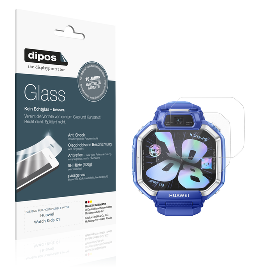 Matte Displayschutzfolie von dipos passend für Huawei Watch Kids X1, 9H kratzfest und blasenfrei montiert