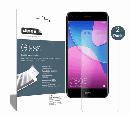 Matte Displayschutzfolie von dipos passend für Huawei Y6 Pro 2017, 9H kratzfest und blasenfrei montiert
