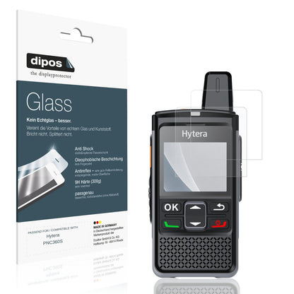 Matte Displayschutzfolie von dipos passend f�r Hytera PNC360S, 9H kratzfest und blasenfrei montiert