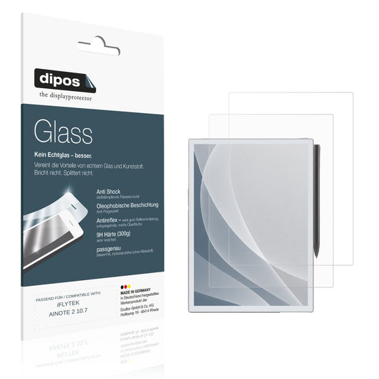 Matte Displayschutzfolie von dipos passend für iFLYTEK AINOTE 2 10.7, 9H kratzfest und blasenfrei montiert