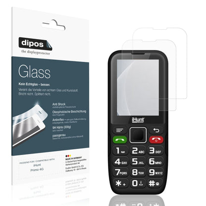 Matte Displayschutzfolie von dipos passend für iHunt Primo 4G, 9H kratzfest und blasenfrei montiert