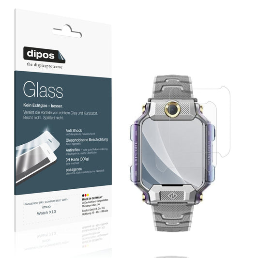 Matte Displayschutzfolie von dipos passend für imoo Watch X10, 9H kratzfest und blasenfrei montiert