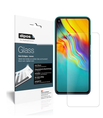 Matte Displayschutzfolie von dipos passend für Infinix Note 7 Lite, 9H kratzfest und blasenfrei montiert