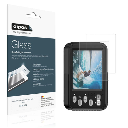 Matte Displayschutzfolie von dipos passend für INF WDC901, 9H kratzfest und blasenfrei montiert