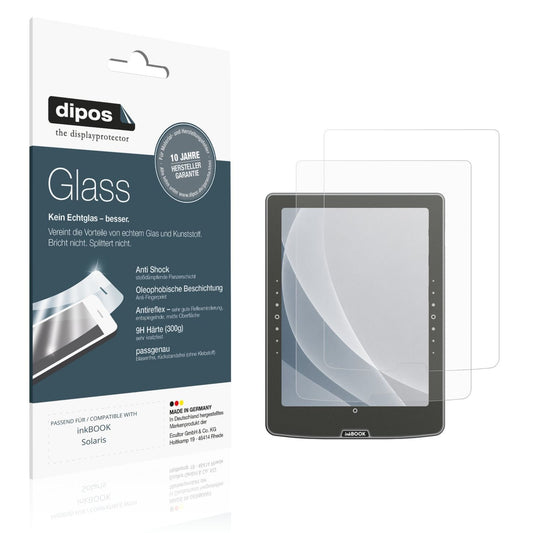 Matte Displayschutzfolie von dipos passend für inkBOOK Solaris, 9H kratzfest und blasenfrei montiert
