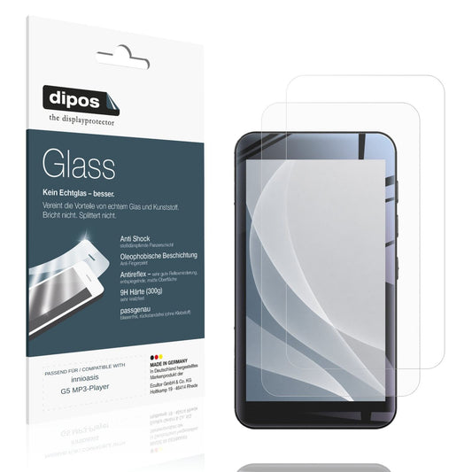 Matte Displayschutzfolie von dipos passend für innioasis G5 MP3-Player, 9H kratzfest und blasenfrei montiert