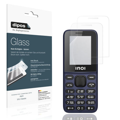 Matte Displayschutzfolie von dipos passend für INOI 101 Classic, 9H kratzfest und blasenfrei montiert