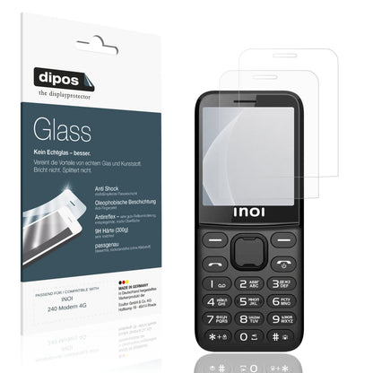 Matte Displayschutzfolie von dipos passend für INOI 240 Modern 4G, 9H kratzfest und blasenfrei montiert