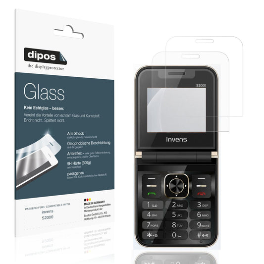 Matte Displayschutzfolie von dipos passend für invens S2000, 9H kratzfest und blasenfrei montiert