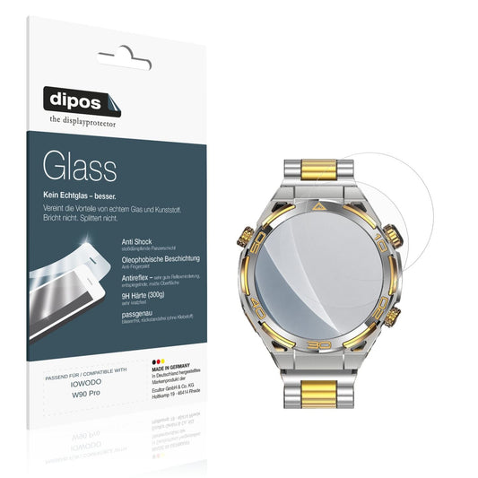 Matte Displayschutzfolie von dipos passend für IOWODO W90 Pro, 9H kratzfest und blasenfrei montiert