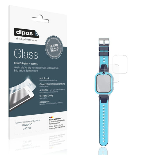 Matte Displayschutzfolie von dipos passend für IOWODO Z40 Pro, 9H kratzfest und blasenfrei montiert