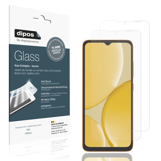 Matte Displayschutzfolie von dipos passend für Itel A50Cs, 9H kratzfest und blasenfrei montiert
