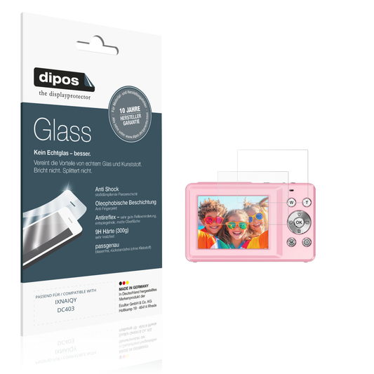 Matte Displayschutzfolie von dipos passend für IXNAIQY DC403, 9H kratzfest und blasenfrei montiert