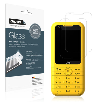 Matte Displayschutzfolie von dipos passend für Jio Phone Prima 2, 9H kratzfest und blasenfrei montiert