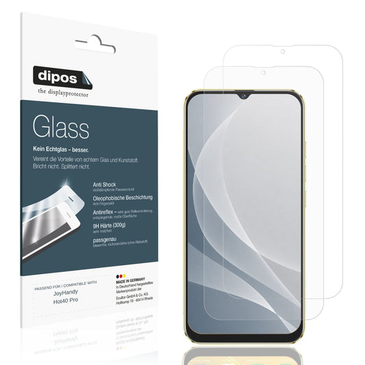 Matte Displayschutzfolie von dipos passend für JoyHandy Hot40 Pro, 9H kratzfest und blasenfrei montiert