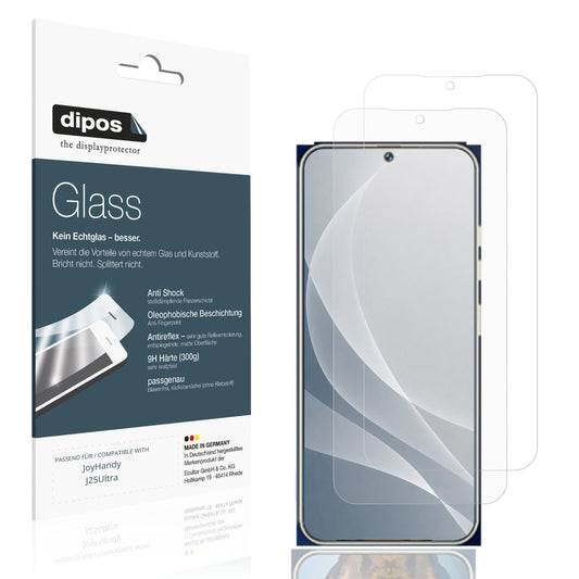 Matte Displayschutzfolie von dipos passend für JoyHandy J25Ultra, 9H kratzfest und blasenfrei montiert