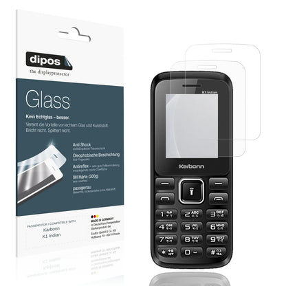 Matte Displayschutzfolie von dipos passend für Karbonn K1 Indian, 9H kratzfest und blasenfrei montiert