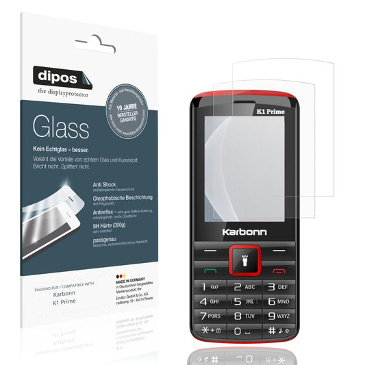 Matte Displayschutzfolie von dipos passend für Karbonn K1 Prime, 9H kratzfest und blasenfrei montiert