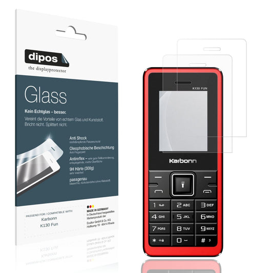 Matte Displayschutzfolie von dipos passend für Karbonn K130 Fun, 9H kratzfest und blasenfrei montiert