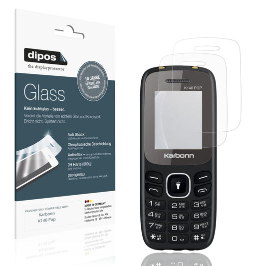 Matte Displayschutzfolie von dipos passend für Karbonn K140 Pop, 9H kratzfest und blasenfrei montiert