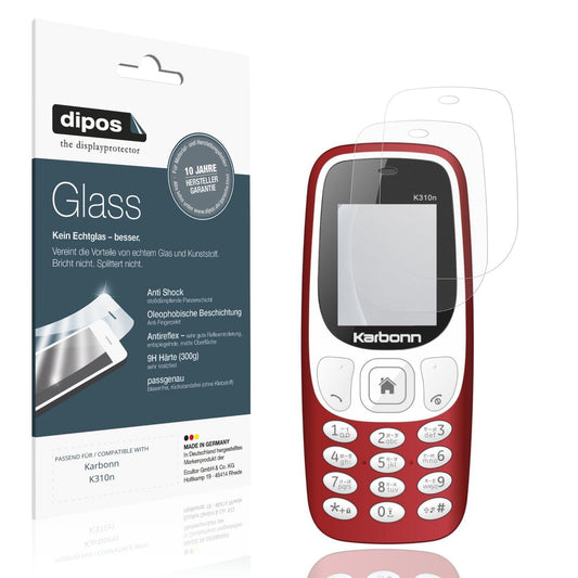 Matte Displayschutzfolie von dipos passend für Karbonn K310n, 9H kratzfest und blasenfrei montiert