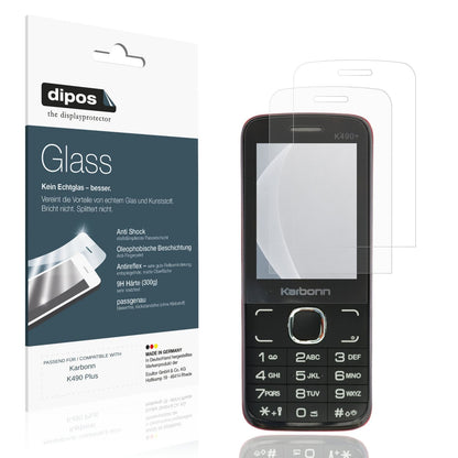 Matte Displayschutzfolie von dipos passend für Karbonn K490 Plus, 9H kratzfest und blasenfrei montiert