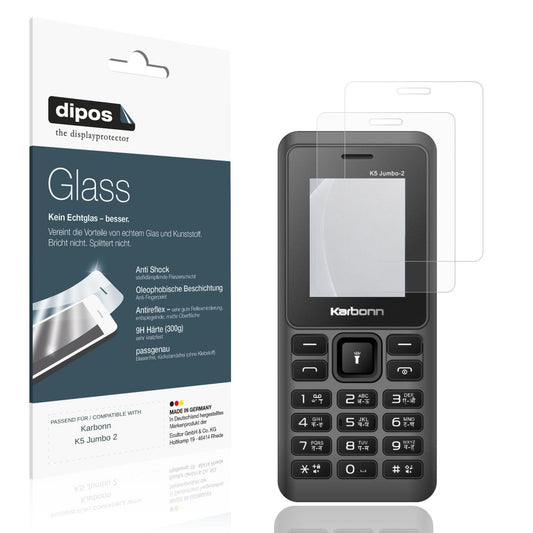 Matte Displayschutzfolie von dipos passend für Karbonn K5 Jumbo 2, 9H kratzfest und blasenfrei montiert