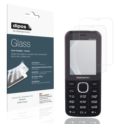 Matte Displayschutzfolie von dipos passend für Karbonn K595 Power, 9H kratzfest und blasenfrei montiert