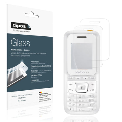 Matte Displayschutzfolie von dipos passend für Karbonn K7 Power, 9H kratzfest und blasenfrei montiert