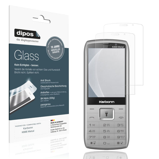Matte Displayschutzfolie von dipos passend für Karbonn K888 Metal, 9H kratzfest und blasenfrei montiert