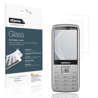 Matte Displayschutzfolie von dipos passend für Karbonn K888 Metal, 9H kratzfest und blasenfrei montiert