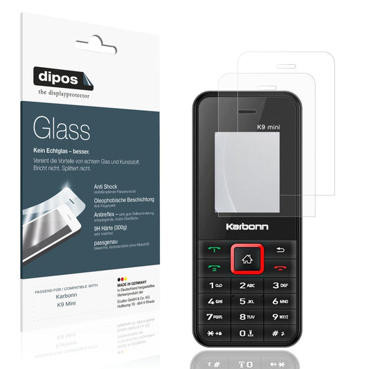 Matte Displayschutzfolie von dipos passend für Karbonn K9 Mini, 9H kratzfest und blasenfrei montiert