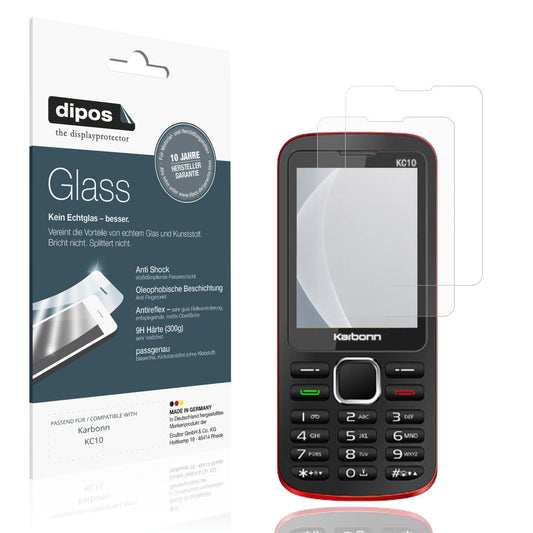 Matte Displayschutzfolie von dipos passend für Karbonn KC10, 9H kratzfest und blasenfrei montiert