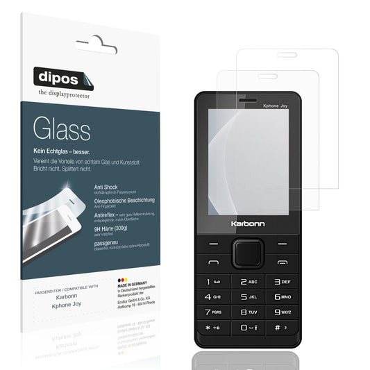 Matte Displayschutzfolie von dipos passend für Karbonn Kphone Joy, 9H kratzfest und blasenfrei montiert