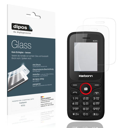 Matte Displayschutzfolie von dipos passend für Karbonn KX1i, 9H kratzfest und blasenfrei montiert