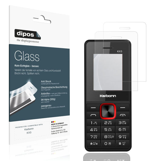 Matte Displayschutzfolie von dipos passend für Karbonn KX3, 9H kratzfest und blasenfrei montiert