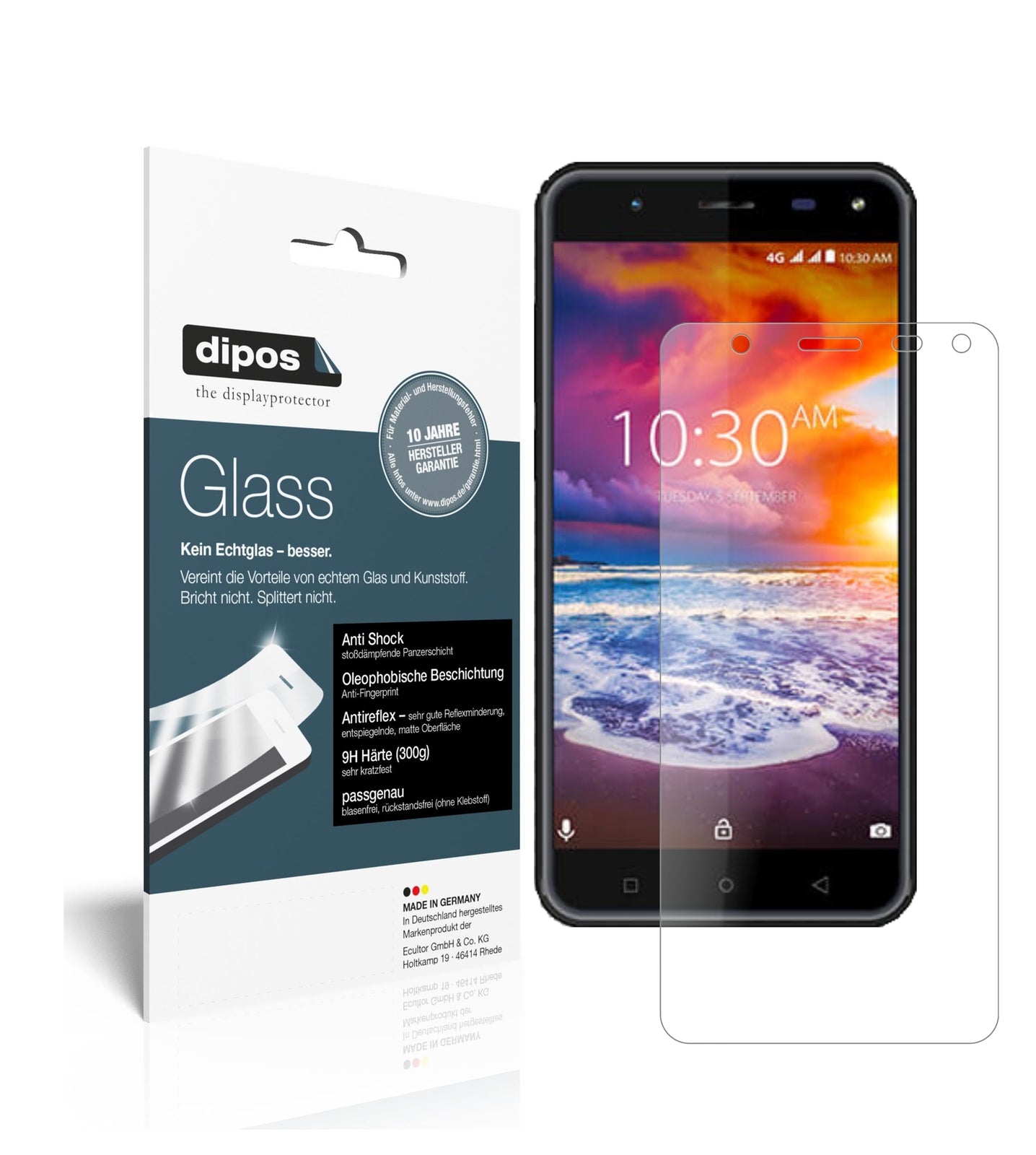 Matte Displayschutzfolie von dipos passend für Karbonn Titanium Jumbo 3, 9H kratzfest und blasenfrei montiert