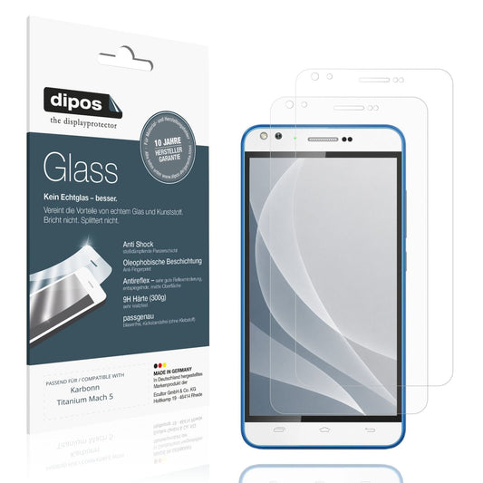 Matte Displayschutzfolie von dipos passend für Karbonn Titanium Mach 5, 9H kratzfest und blasenfrei montiert