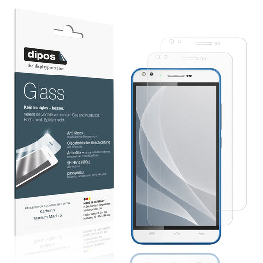 Matte Displayschutzfolie von dipos passend für Karbonn Titanium Mach 5, 9H kratzfest und blasenfrei montiert