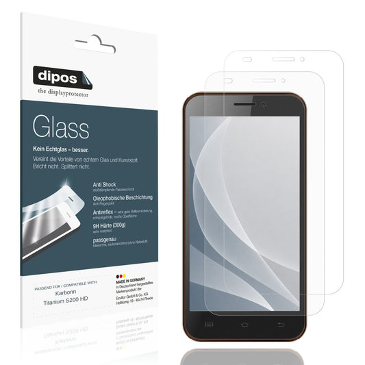 Matte Displayschutzfolie von dipos passend für Karbonn Titanium S200 HD, 9H kratzfest und blasenfrei montiert