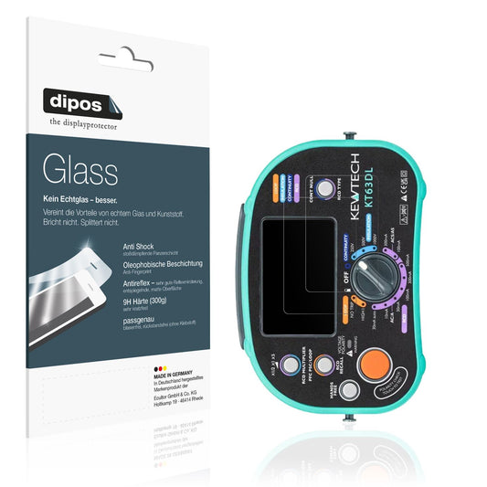 Matte Displayschutzfolie von dipos passend für Kewtech KT63DL, 9H kratzfest und blasenfrei montiert