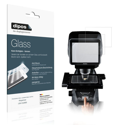 Matte Displayschutzfolie von dipos passend für Keyence LM-X1000, 9H kratzfest und blasenfrei montiert
