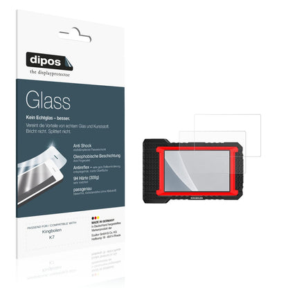 Matte Displayschutzfolie von dipos passend für Kingbolen K7, 9H kratzfest und blasenfrei montiert