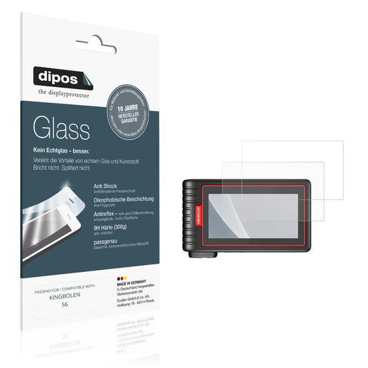 Matte Displayschutzfolie von dipos passend für KINGBOLEN S6, 9H kratzfest und blasenfrei montiert
